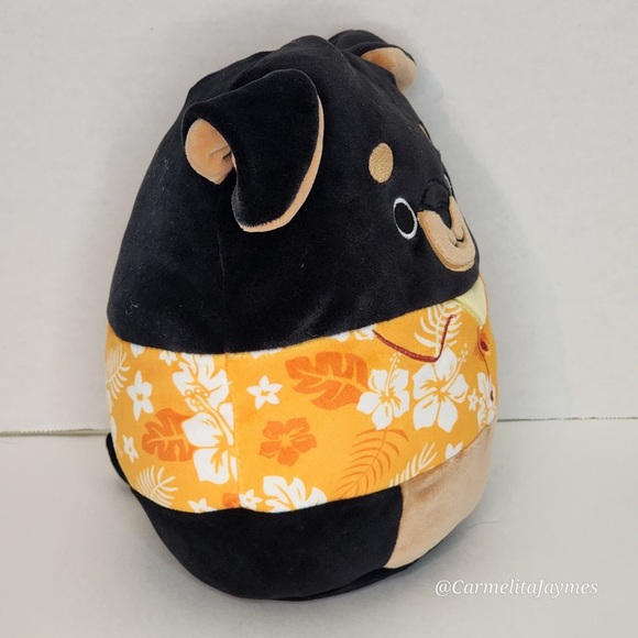 MATEO 🐶 Rottweiler Dog Hawaiian Shirt Original Squishmallow By Kellytoy NWT - Picture 3 of 8